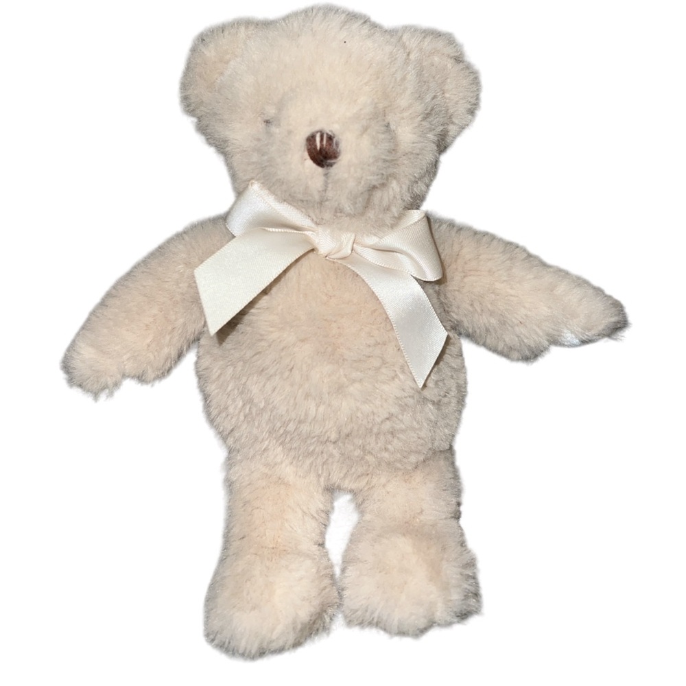 Bearington Edgehill Collection Teddy Bear Plush Rattle Embroidered Eyes